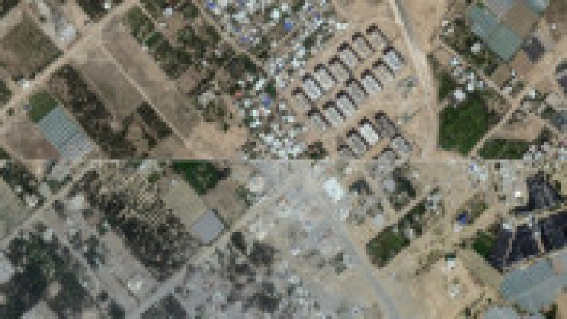 Imagini din satelit din mai multe locuri din nordul Fâșiei Gaza dezvăluie consecințele raidurilor israeliene. FOTO: Profimedia Images | Poza 6 din 7