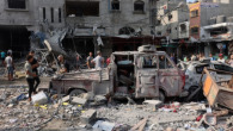 Sute de clădiri au fost făcute una cu pământul noaptea trecută în Fâșia Gaza, în cele mai intense atacuri de până acum. FOTO: Profimedia Images | Poza 11 din 14