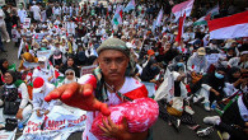 Protest în Indonezia. Sursa foto: Profimedia Images | Poza 7 din 9