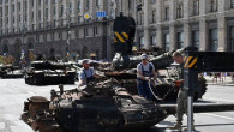 Tehnică de luptă rusească distrusă sau capturată de armata ucraineană. Sursa foto: Profimedia Images | Poza 50 din 59
