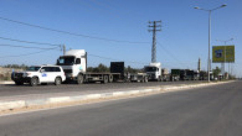 Primele camioane cu ajutoare umanitare intră în Gaza. Sursa foto: Profimedia Images | Poza 14 din 14