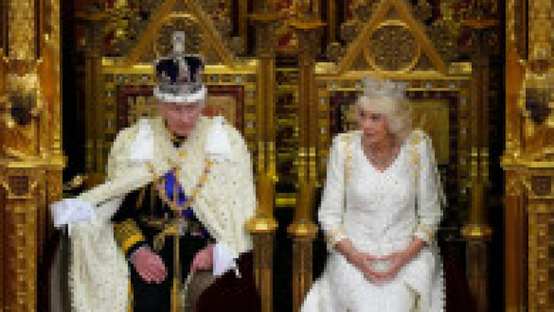Charles al III-lea a susținut primul său discurs în Parlament, alături de regina Camilla. Foto: Profimedia Images | Poza 10 din 18