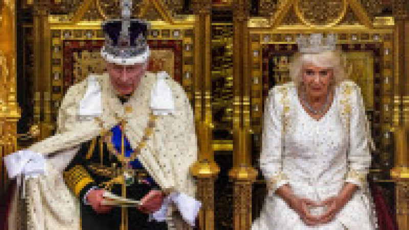 Charles al III-lea a susținut primul său discurs în Parlament, alături de regina Camilla. Foto: Profimedia Images | Poza 11 din 18