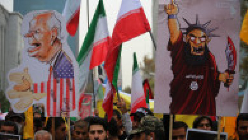 Protest anti-SUA la Teheran, Iran. Sursa foto: Profimedia Images | Poza 1 din 8