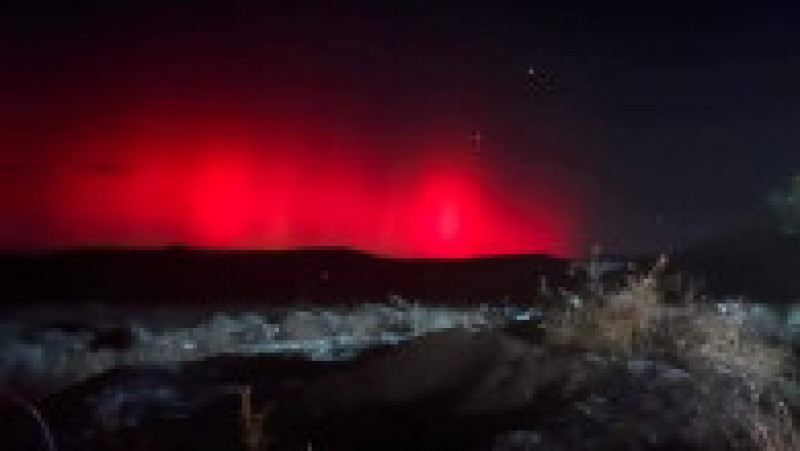 Aurora boreală s-a văzut din România. Sursă foto: Facebook | Poza 5 din 5