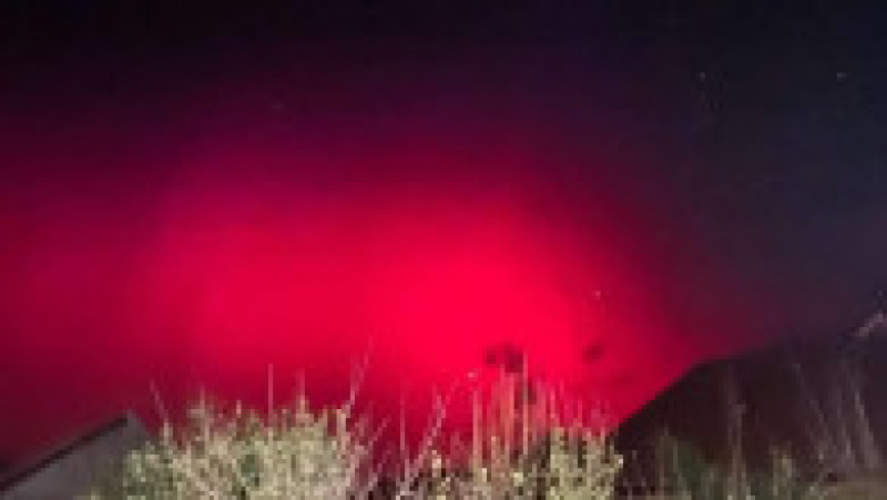 Aurora boreală s-a văzut din România. Sursă foto: Facebook | Poza 2 din 5