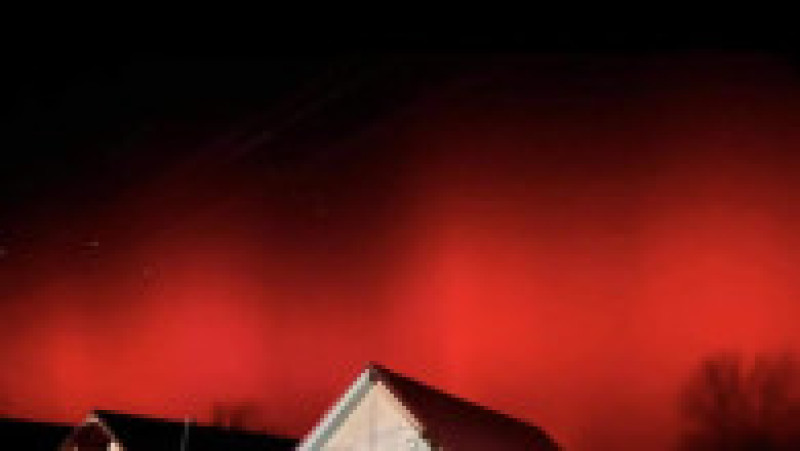 Aurora boreală s-a văzut din România. Sursă foto: Facebook | Poza 3 din 5