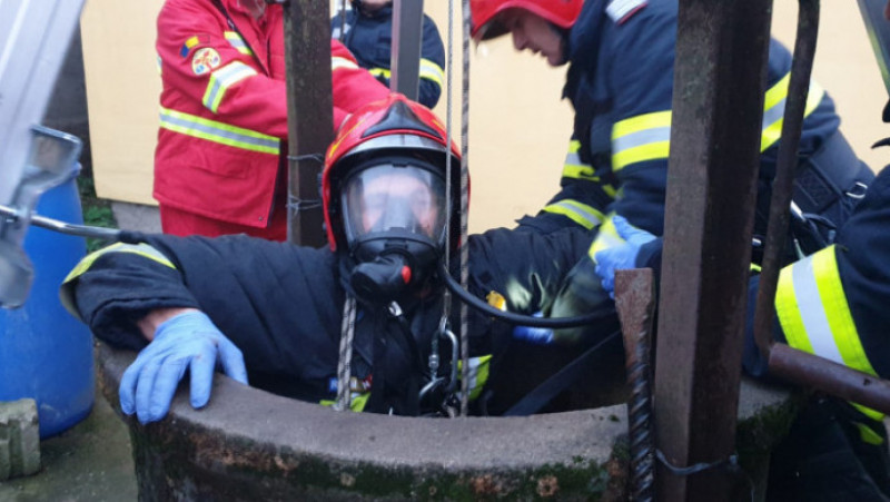 Femeie căzută în fântână. Sursa foto: ISU Satu Mare