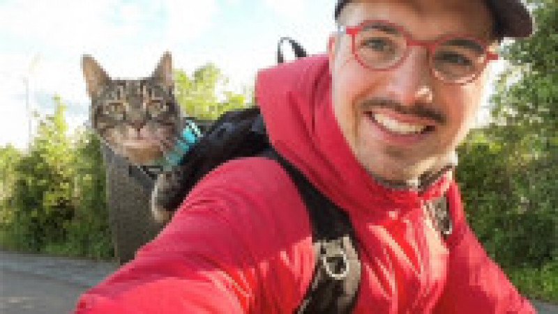 Un francez pasionat de ciclism și sporturi extreme și-a găsit un companion neobișnuit pentru aventurile lui - o pisică FOTO: Profimedia Images | Poza 12 din 48