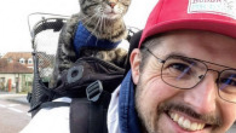 Un francez pasionat de ciclism și sporturi extreme și-a găsit un companion neobișnuit pentru aventurile lui - o pisică FOTO: Profimedia Images | Poza 19 din 48