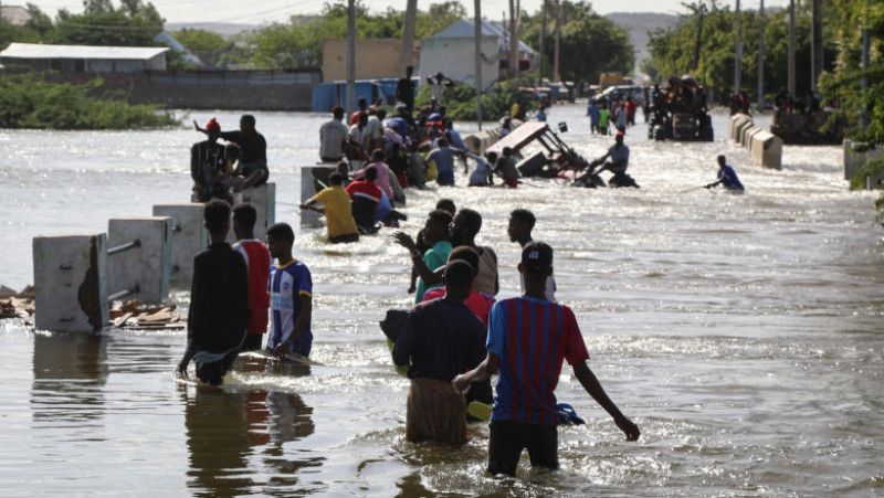 Inundații în Somalia. FOTO: Profimedia Images