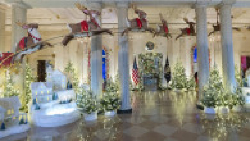 Casa Albă a fost decorată pentru Crăciunul din 2023. Sursa foto: Profimedia Images | Poza 10 din 13