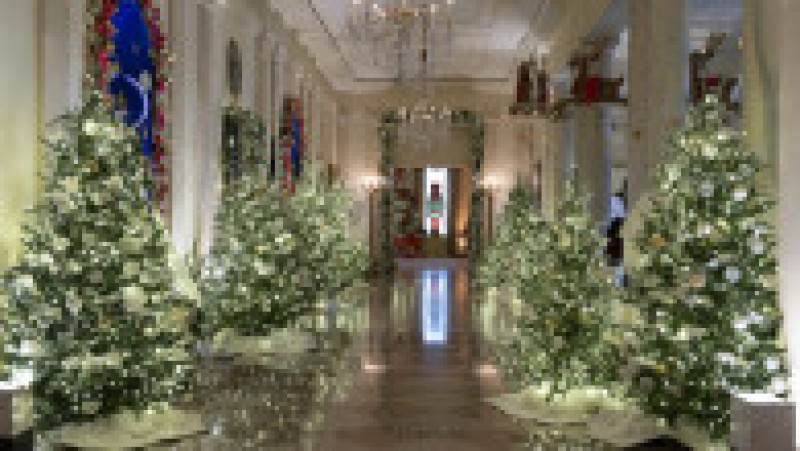 Casa Albă a fost decorată pentru Crăciunul din 2023. Sursa foto: Profimedia Images | Poza 3 din 13