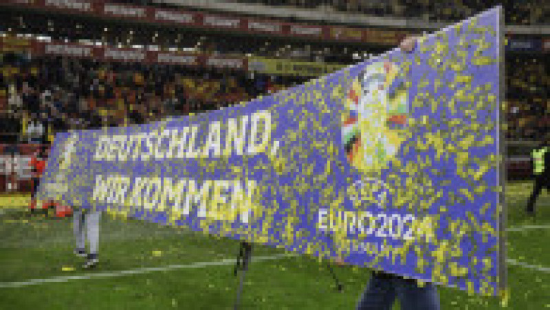 Calificarea României la EURO 2024, sărbătorită după meciul cu Elveția, de pe Arena Națională. Foto: Inquam Photos / Octav Ganea | Poza 6 din 7