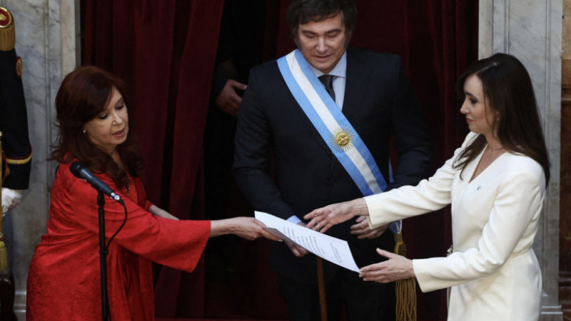 Javier Milei a devenit în mod oficial preşedinte al Argentinei. Foto: Profimedia