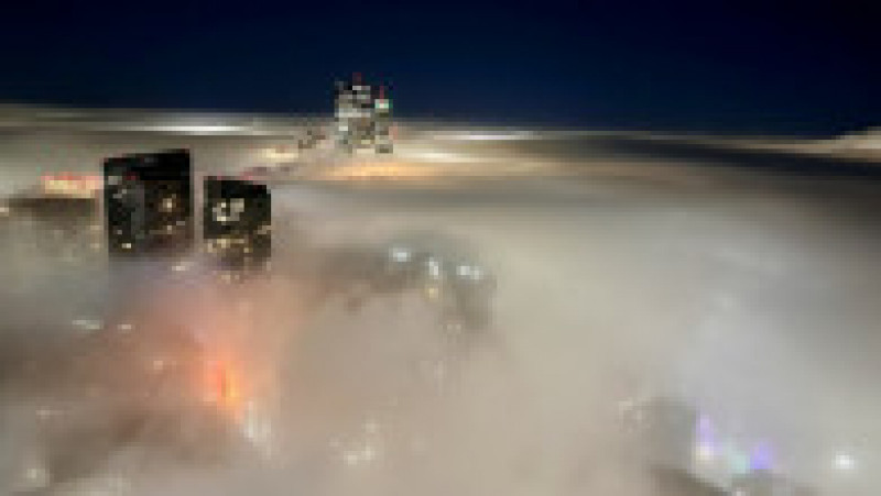 Bostonul a fost învăluit într-o ceaţă densă impresionantă. FOTO: X/Richard Baum | Poza 3 din 4