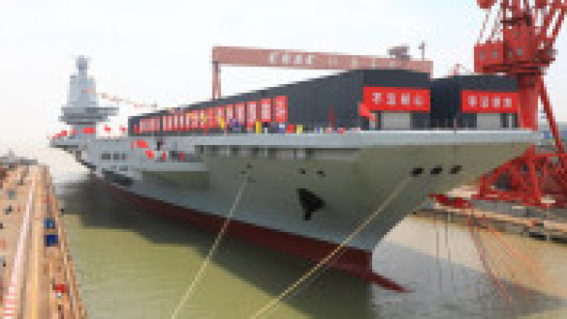 Presa de stat din China a dezvăluit noi imagini cu cel mai avansat portavion al marinei chineze de până acum. FOTO: Profimedia Images | Poza 1 din 5