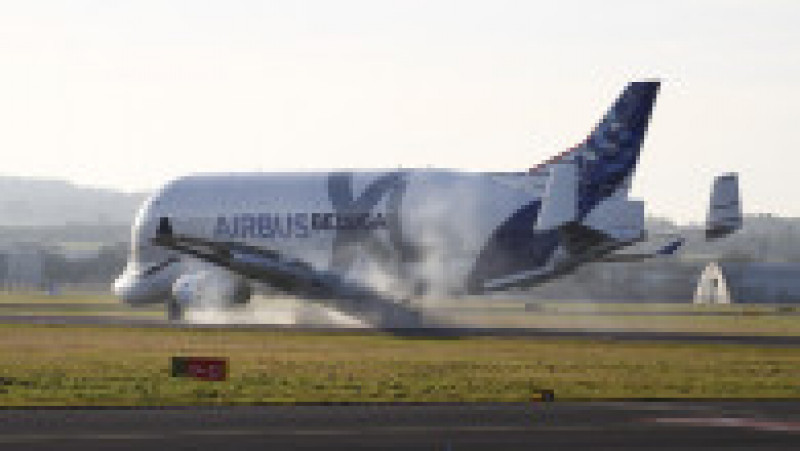 BelugaXL a fost proiectat să transporte simultan un set complet de aripi A350. Sursa foto: Profimedia Images | Poza 2 din 7