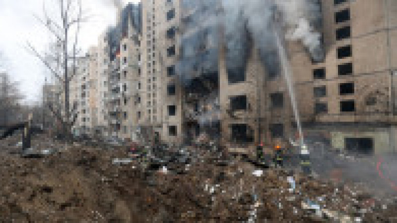 Bombardament masiv asupra Ucrainei. Explozii în Kiev, 4 morți și zeci de răniți. FOTO: Profimedia Images | Poza 2 din 10