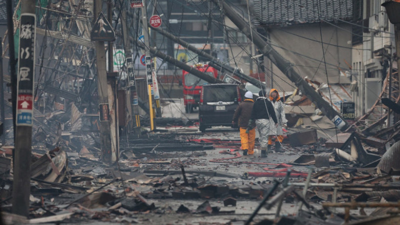 Crește bilanțul victimelor după cutremurul din Japonia: 161 de morți și 560 de răniți. FOTO: Profimedia Images