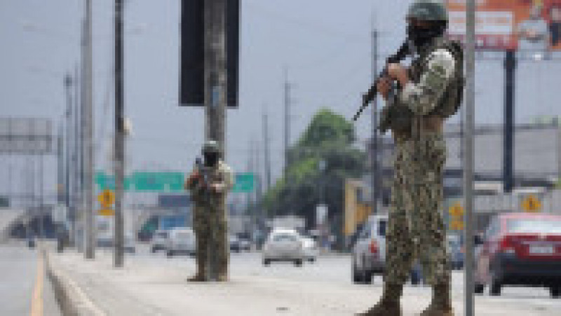 Preşedintele ecuadorian Daniel Noboa a declarat miercuri că ţara se află în „stare de război” după câteva zile de violenţe comise de membri ai unor grupuri criminale. Foto: Profimedia Images | Poza 3 din 5