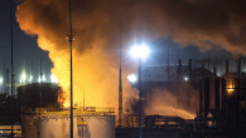 Incendiu la un terminal de gaze din portul Ust-Luga, regiunea Leningrad. Foto: Profimedia Images | Poza 3 din 6