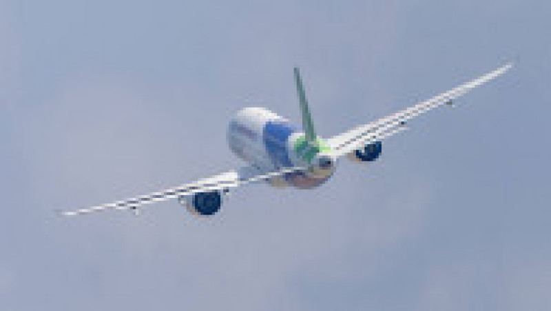 Avionul de linie cu fuzelaj îngust cu două motoare C919, cu 158-192 de locuri, concurează cu modelele consacrate Airbus A320neo şi Boeing 737 MAX 8. Sursa foto: Profimedia Images | Poza 21 din 34
