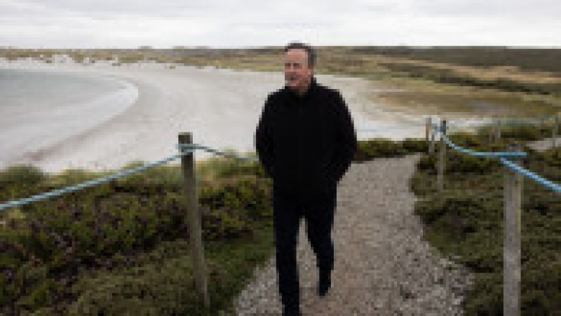 David Cameron în vizită în Insulele Falkland. Sursa foto Profimedia Images | Poza 54 din 54