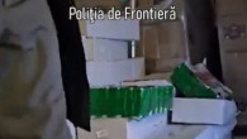Migranți descoperiți într-un camion frigorific, printre cutii cu condimente. Sursa foto: Poliția de Frontieră Română | Poza 2 din 5