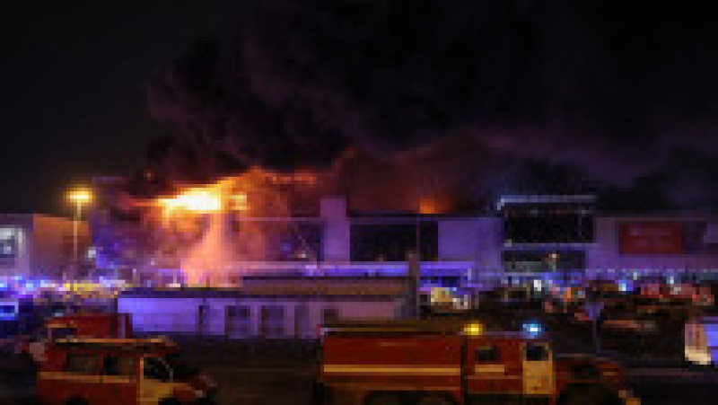 Atac terorist la sala de spectacole Crocus City Hall. Foto: Profimedia | Poza 14 din 26