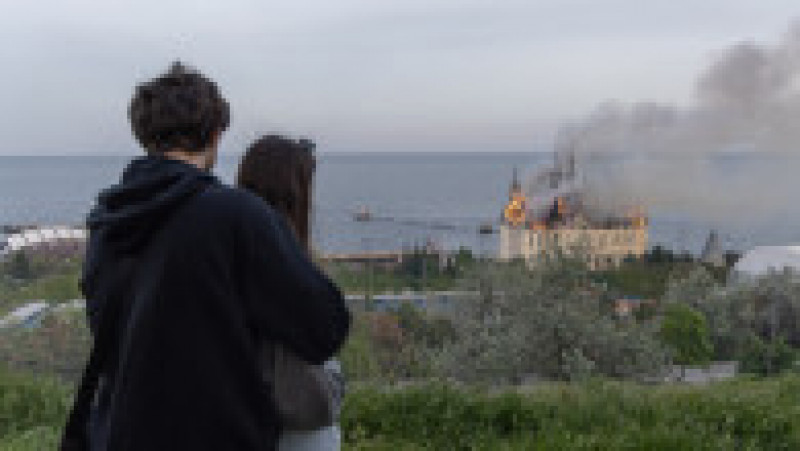 "Castelul lui Harry Potter" din Ucraina a ars după ce rușii l-au lovit cu o rachetă FOTO: Profimedia Images | Poza 2 din 8