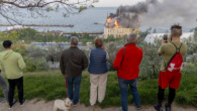 "Castelul lui Harry Potter" din Ucraina a ars după ce rușii l-au lovit cu o rachetă FOTO: Profimedia Images | Poza 3 din 8