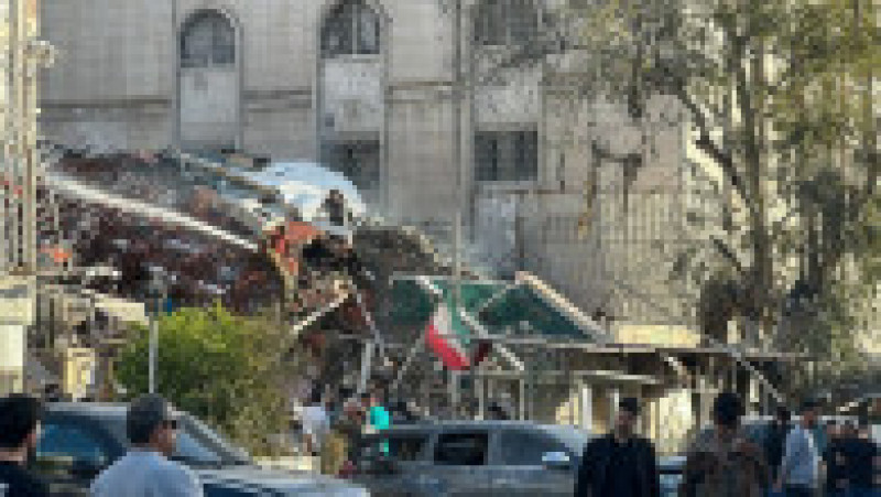 Consulatul iranian din Damasc a fost lovit cu rachete lansate de avioane de luptă ale Israelului. Foto: Profimedia | Poza 2 din 10
