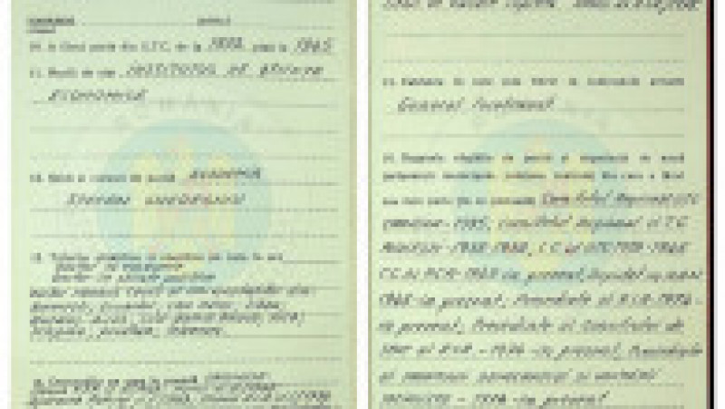 Cartea de evidență personală a membrului PCR Nicolae Ceaușescu. Sursă: CNSAS | Poza 3 din 11