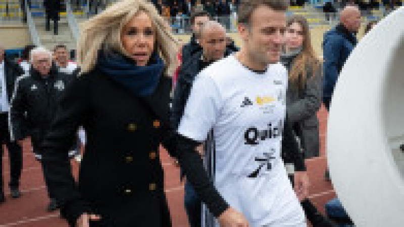 Emmanuel Macron a jucat miercuri într-un meci în scopuri caritabile. FOTO: Profimedia Images | Poza 3 din 10