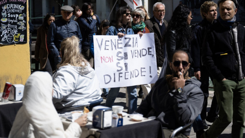 Venețienii sunt furioși din cauza taxei de intrare în oraș aplicate turiștilor FOTO: Profimedia Images