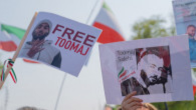 Oamenii au protestat în Iran și în mai multe state împotriva arestarii rapperului Toomaj Salehi FOTO: Profimedia Images | Poza 5 din 9