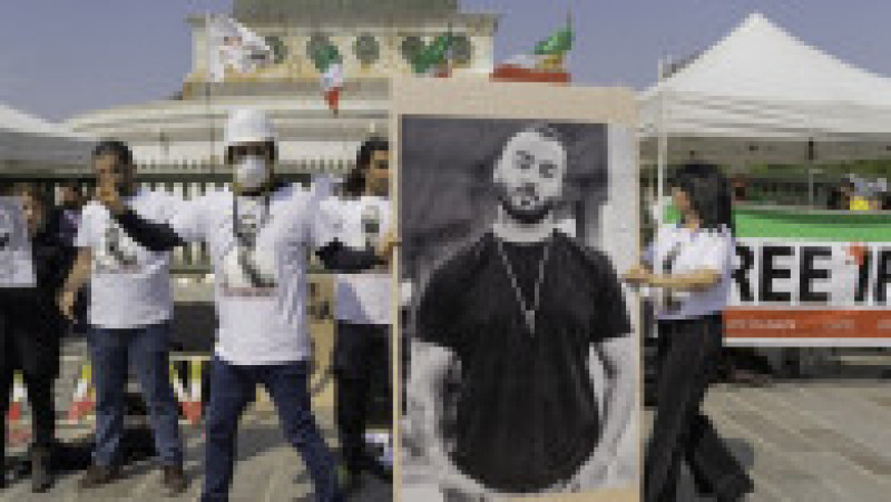 Oamenii au protestat în Iran și în mai multe state împotriva arestarii rapperului Toomaj Salehi FOTO: Profimedia Images | Poza 6 din 9