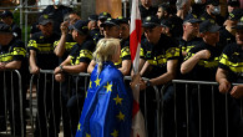 „Marș pentru Europa”, în capitala Georgiei, Tbilisi. Sursa foto: Profimedia Images | Poza 10 din 16