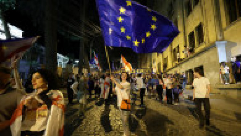 „Marș pentru Europa”, în capitala Georgiei, Tbilisi. Sursa foto: Profimedia Images | Poza 7 din 16