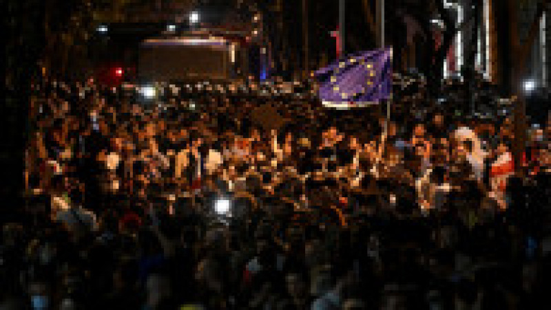 „Marș pentru Europa”, în capitala Georgiei, Tbilisi. Sursa foto: Profimedia Images | Poza 9 din 16