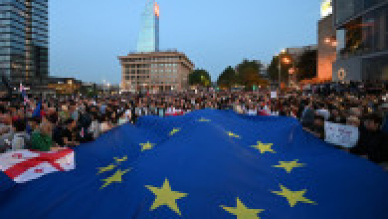 „Marș pentru Europa”, în capitala Georgiei, Tbilisi. Sursa foto: Profimedia Images | Poza 1 din 16