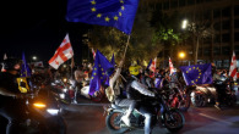 „Marș pentru Europa”, în capitala Georgiei, Tbilisi. Sursa foto: Profimedia Images | Poza 5 din 16