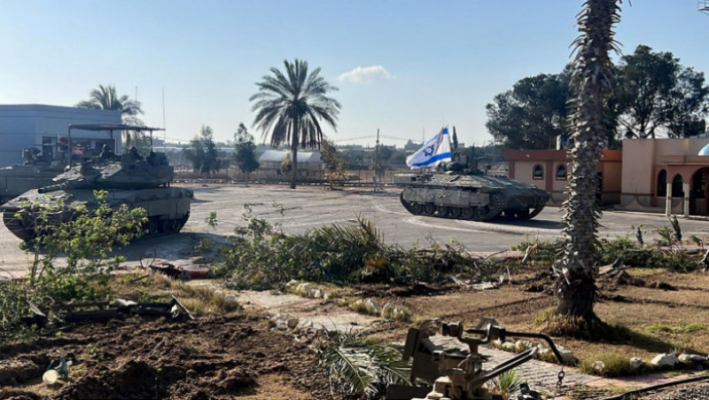 Armata israeliană a preluat controlul punctului de trecere Rafah. FOTO: Profimedia Images