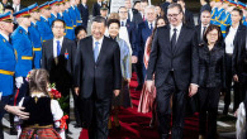 Președintele chinez a ajuns marți seara în Serbia, a doua etapă a turneului său european. Foto: Profimedia Images | Poza 5 din 6