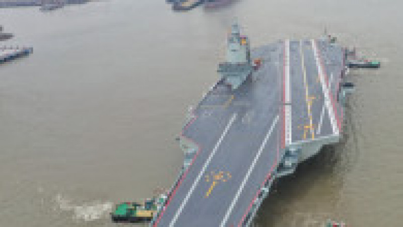 "Fujian", cel mai modern portavion al Chinei, începe testele pe mare. FOTO: Profimedia Images | Poza 10 din 11