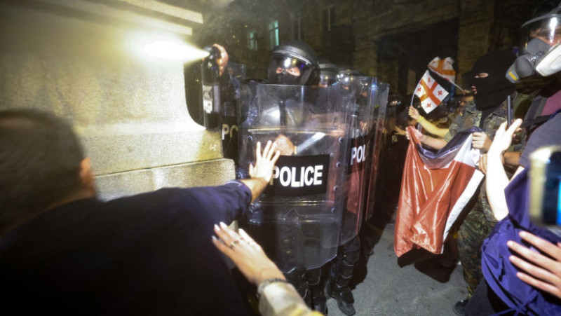 Proteste violente în Georgia. FOTO: Profimedia Images