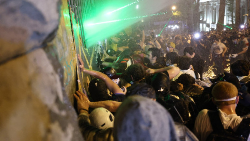 Proteste violente în capitala Georgiei, Tbilisi. FOTO: Profimedia Images