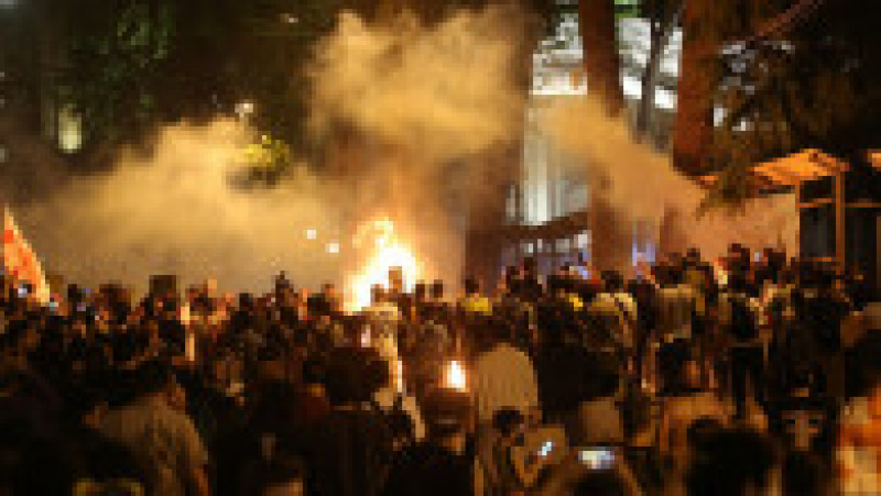 Proteste violente în capitala Georgiei, Tbilisi. FOTO: Profimedia Images | Poza 16 din 24