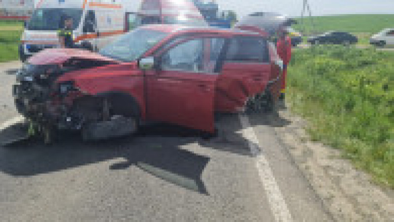 Accident cu 4 victime, pe un drum din județul Satu Mare. Sursa foto: ISU Satu Mare | Poza 2 din 3